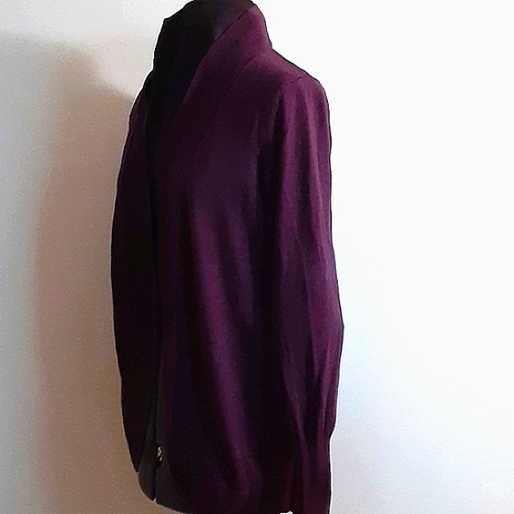 3/15 or FREE wP Merona open long layering cardigan shell edge EUC - Picture 6 of 8
